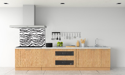 Glasrückwand für die küche Zebra-Hintergrund