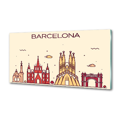 Küchen wandpaneel Die Inschrift Barcelona