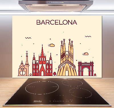 Küchen wandpaneel Die Inschrift Barcelona
