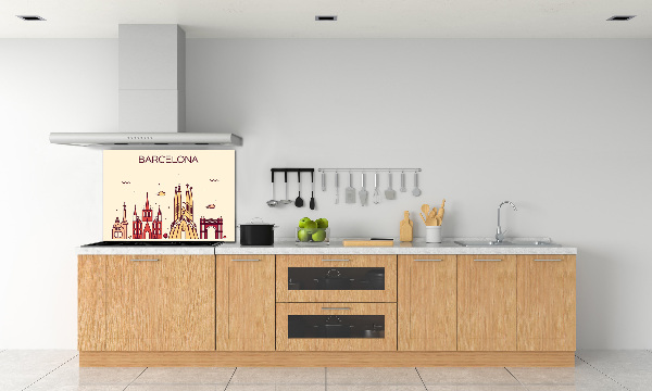 Küchen wandpaneel Die Inschrift Barcelona
