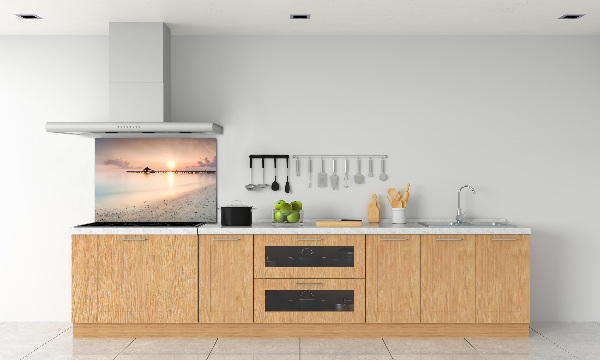 Glasrückwand für die küche Malediven Strand