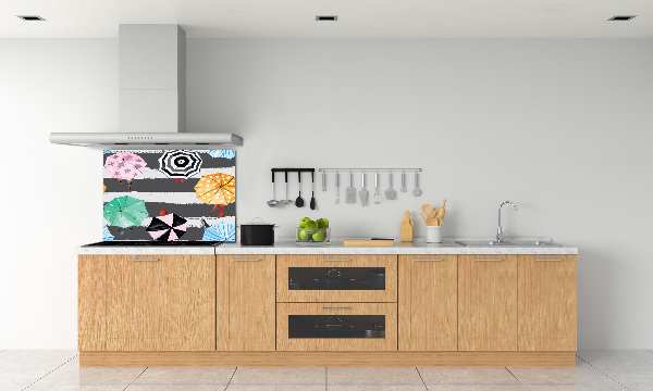 Platte für Küchenrückwand Bunte Regenschirme