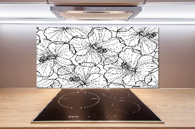 Glasrückwand für die küche Hawaiianische Blumen