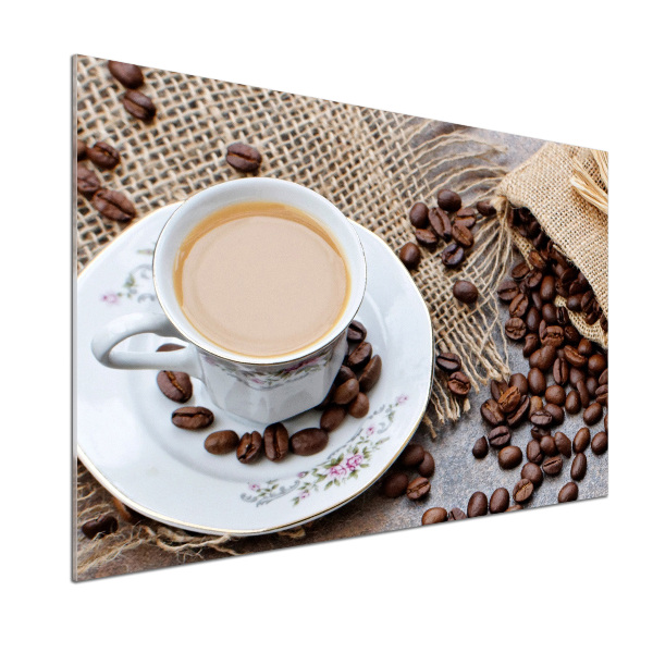 Platte für Küchenrückwand Kaffee mit Milch