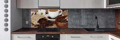 Küchen wandpaneel Kaffee mit Milch