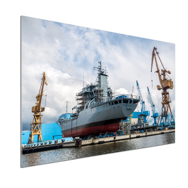 Glasrückwand für die küche Werft