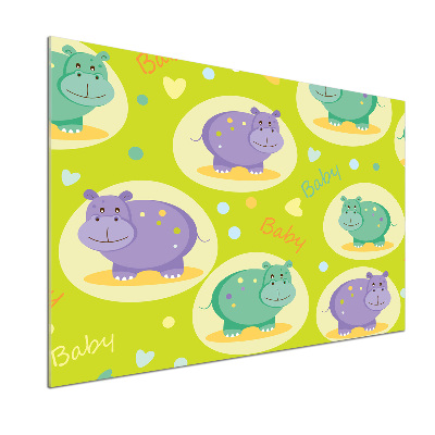 Platte für Küchenrückwand Flusspferde