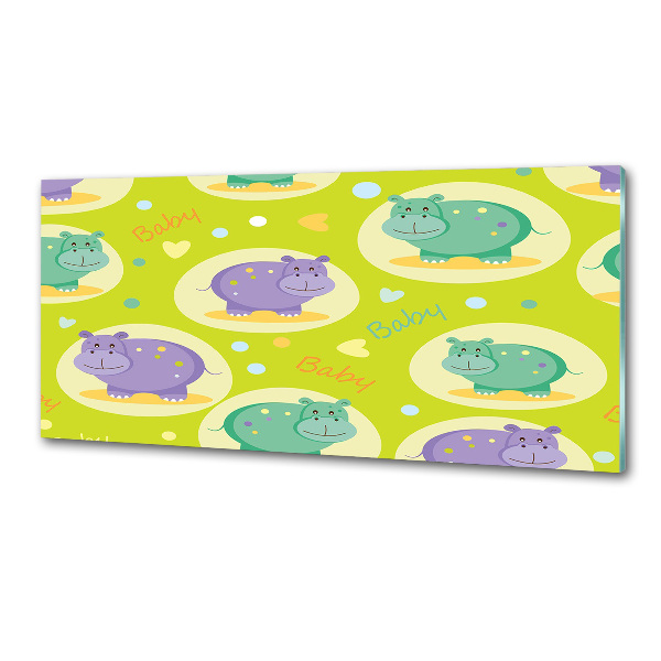 Platte für Küchenrückwand Flusspferde