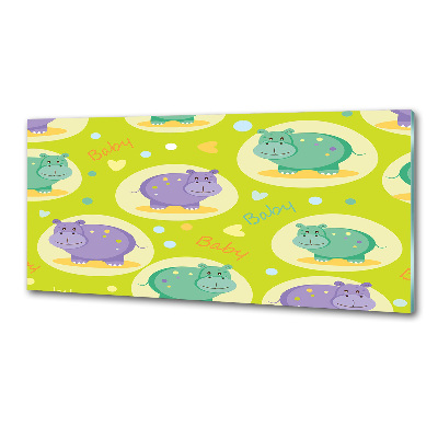 Platte für Küchenrückwand Flusspferde