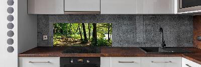 Glasrückwand für die küche Pfad in der Wiese