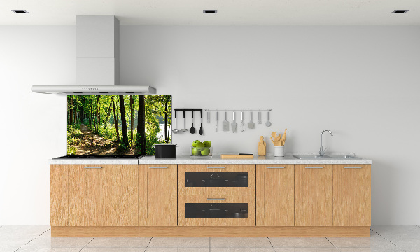 Glasrückwand für die küche Pfad in der Wiese