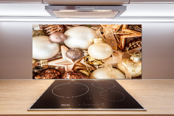 Küchen wandpaneel Weihnachtskugeln