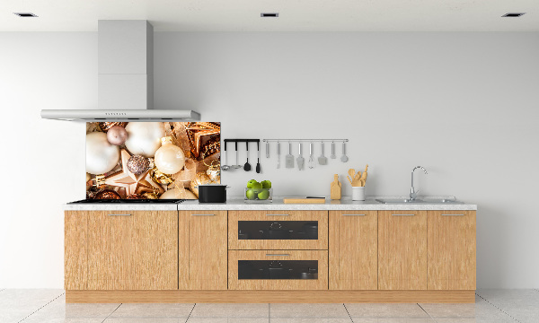 Küchen wandpaneel Weihnachtskugeln