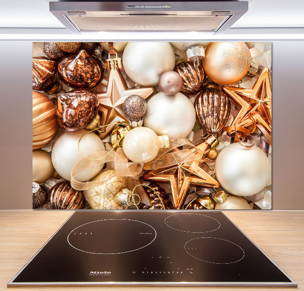 Küchen wandpaneel Weihnachtskugeln