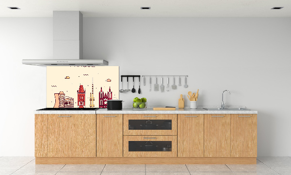 Küchen wandpaneel Prager Gebäude