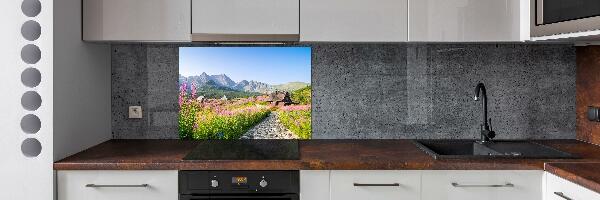 Glasrückwand für die küche Berghütten