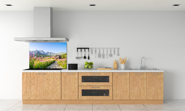 Glasrückwand für die küche Berghütten