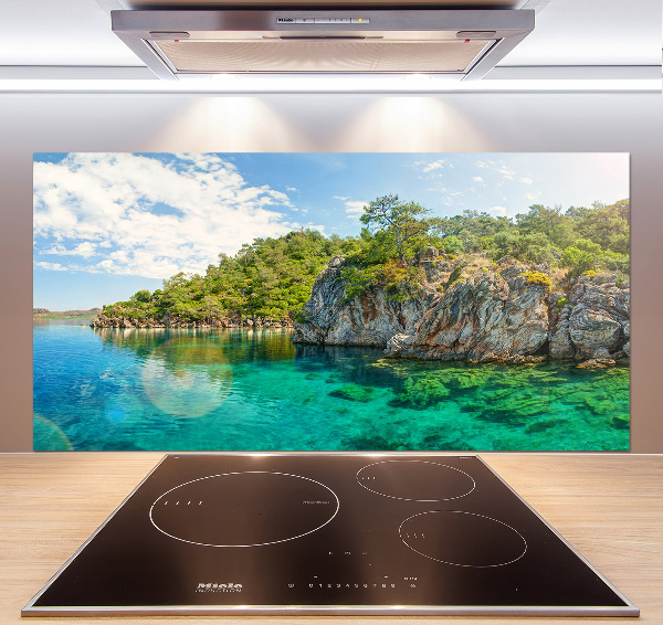 Küchen wandpaneel Blaue Lagune