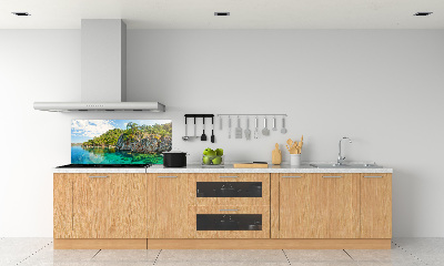 Küchen wandpaneel Blaue Lagune