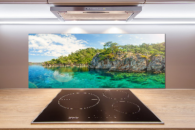 Küchen wandpaneel Blaue Lagune