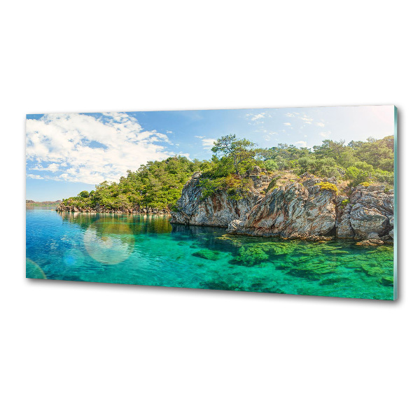 Küchen wandpaneel Blaue Lagune