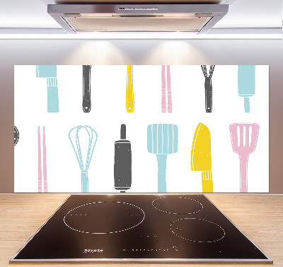 Platte für Küchenrückwand Küchenutensilien
