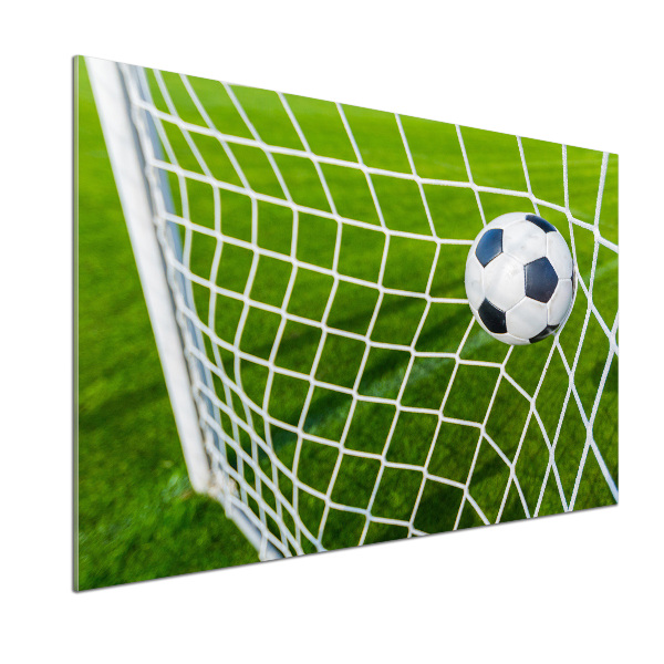Glasrückwand für die küche Der Ball ist im Tor