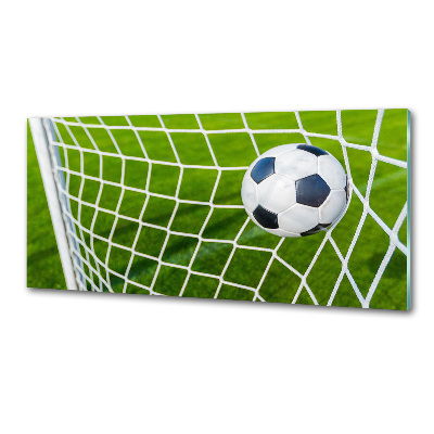 Glasrückwand für die küche Der Ball ist im Tor