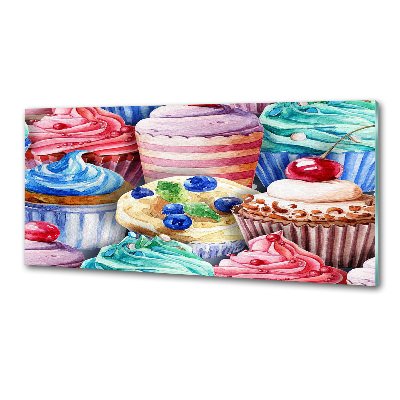 Küchen wandpaneel Bunte Cupcakes