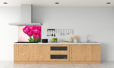 Platte für Küchenrückwand Rosa Tulpen