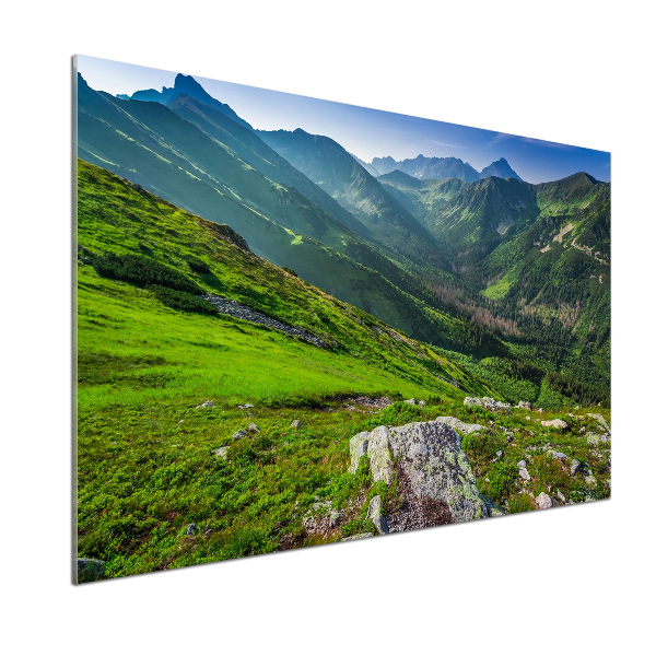 Platte für Küchenrückwand Morgendämmerung in den Bergen