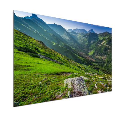 Platte für Küchenrückwand Morgendämmerung in den Bergen