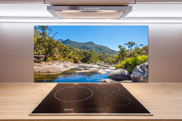 Küchen wandpaneel Fluss im Wald