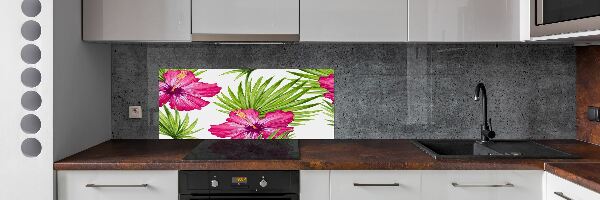 Platte für Küchenrückwand Hawaiianische Blumen