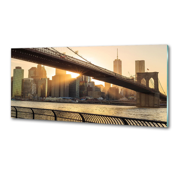 Glasrückwand für die küche Brooklyn Bridge