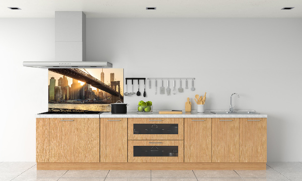 Glasrückwand für die küche Brooklyn Bridge