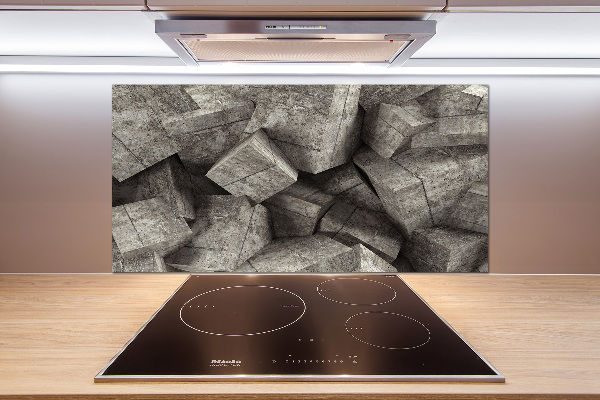 Küchen wandpaneel Betonwürfel