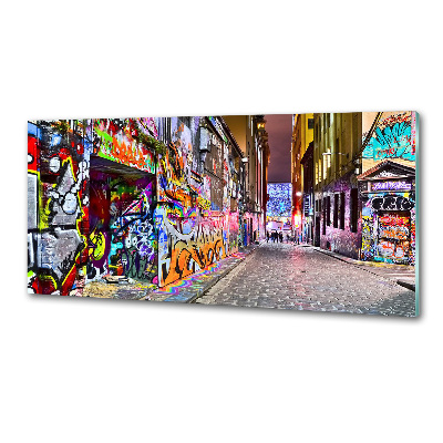 Glasrückwand für die küche Bunte Graffiti