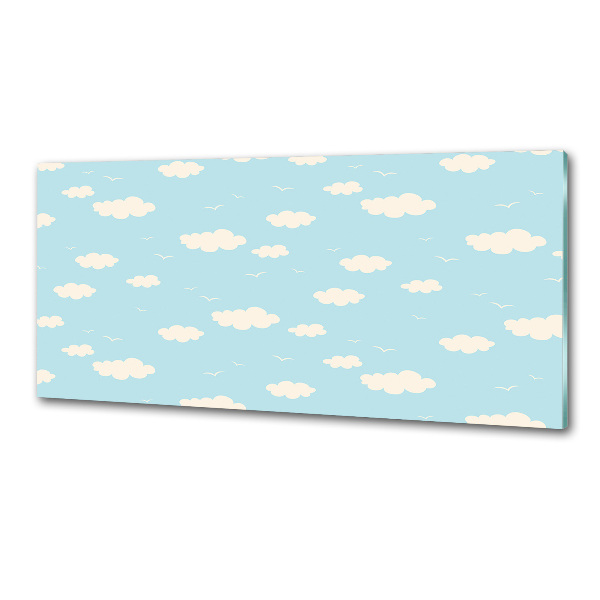 Glasrückwand für die küche Wolken