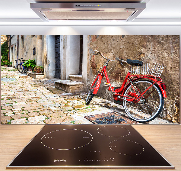 Küchen wandpaneel Rotes Fahrrad