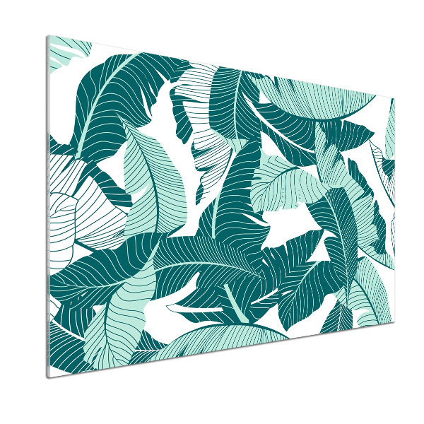 Glasrückwand für die küche Palmen