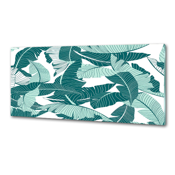 Glasrückwand für die küche Palmen