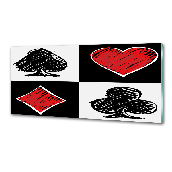 Glasrückwand für die küche Kartenfarben