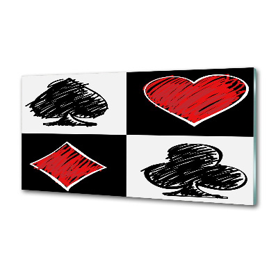 Glasrückwand für die küche Kartenfarben