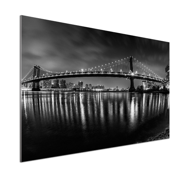 Glasrückwand für die küche Manhattan bei Nacht