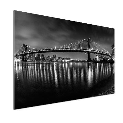 Glasrückwand für die küche Manhattan bei Nacht