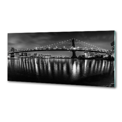 Glasrückwand für die küche Manhattan bei Nacht