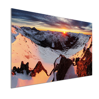 Küchen wandpaneel Gebirge im Winter