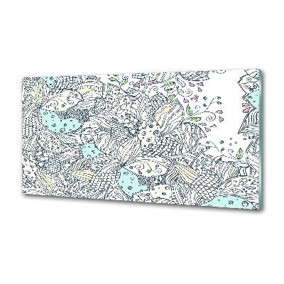 Platte für Küchenrückwand Blumenmuster