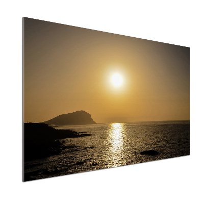 Glasrückwand für die küche Sonnenuntergang am Meer